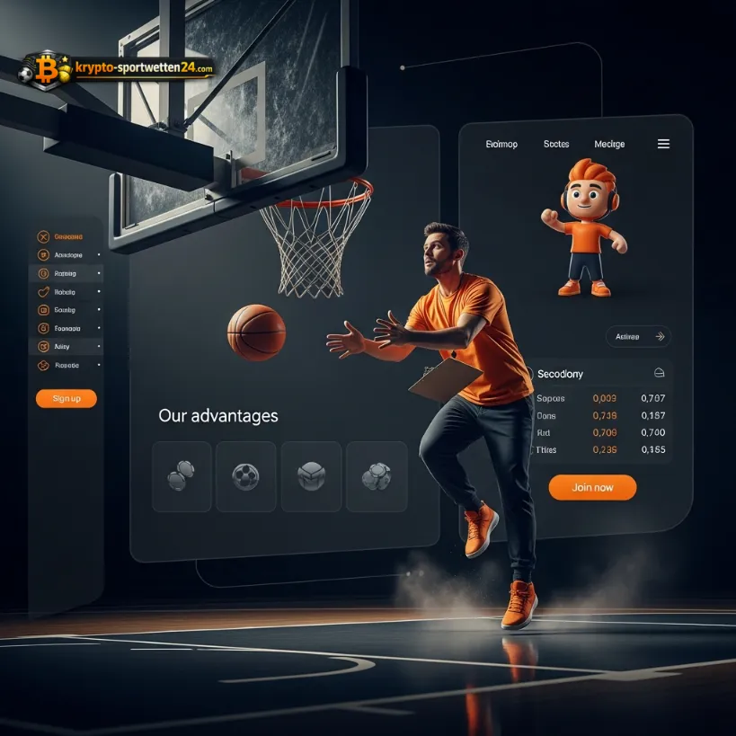 Moderne Benutzeroberfläche einer Wettplattform für Litecoin Sportwetten